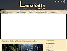 Tablet Screenshot of lamahattalodge.com